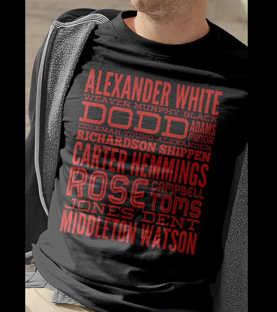 D Sigma Founders Day Alexander White Dodd Richardson Carter Rose Middleton T-Shirt