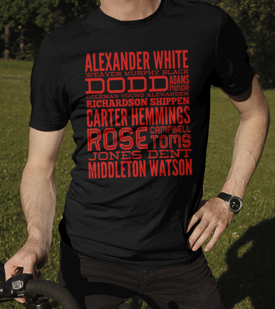 D Sigma Founders Day Alexander White Dodd Richardson Carter Rose Middleton T-Shirt