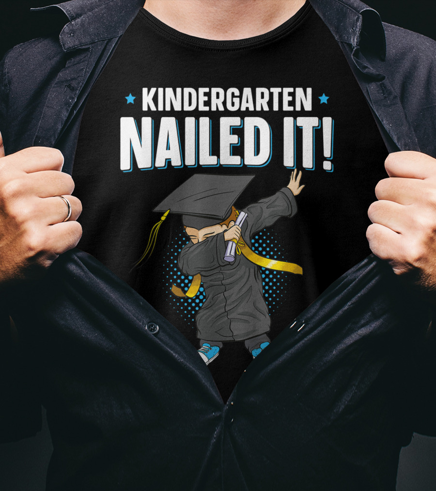 Kindergarten Nailed It Dabbing Graduation Boy T-Shirt