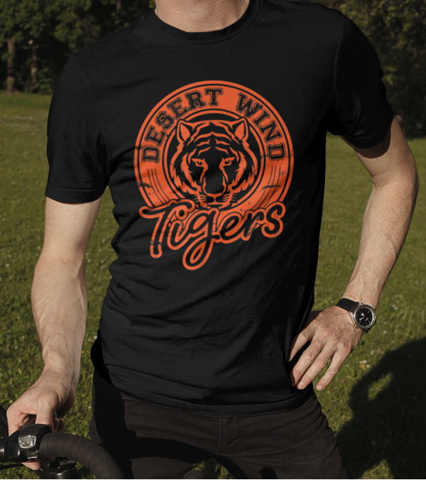 Desert Wind Middle School Tigers Distressed Logo DWMS T-Shirt