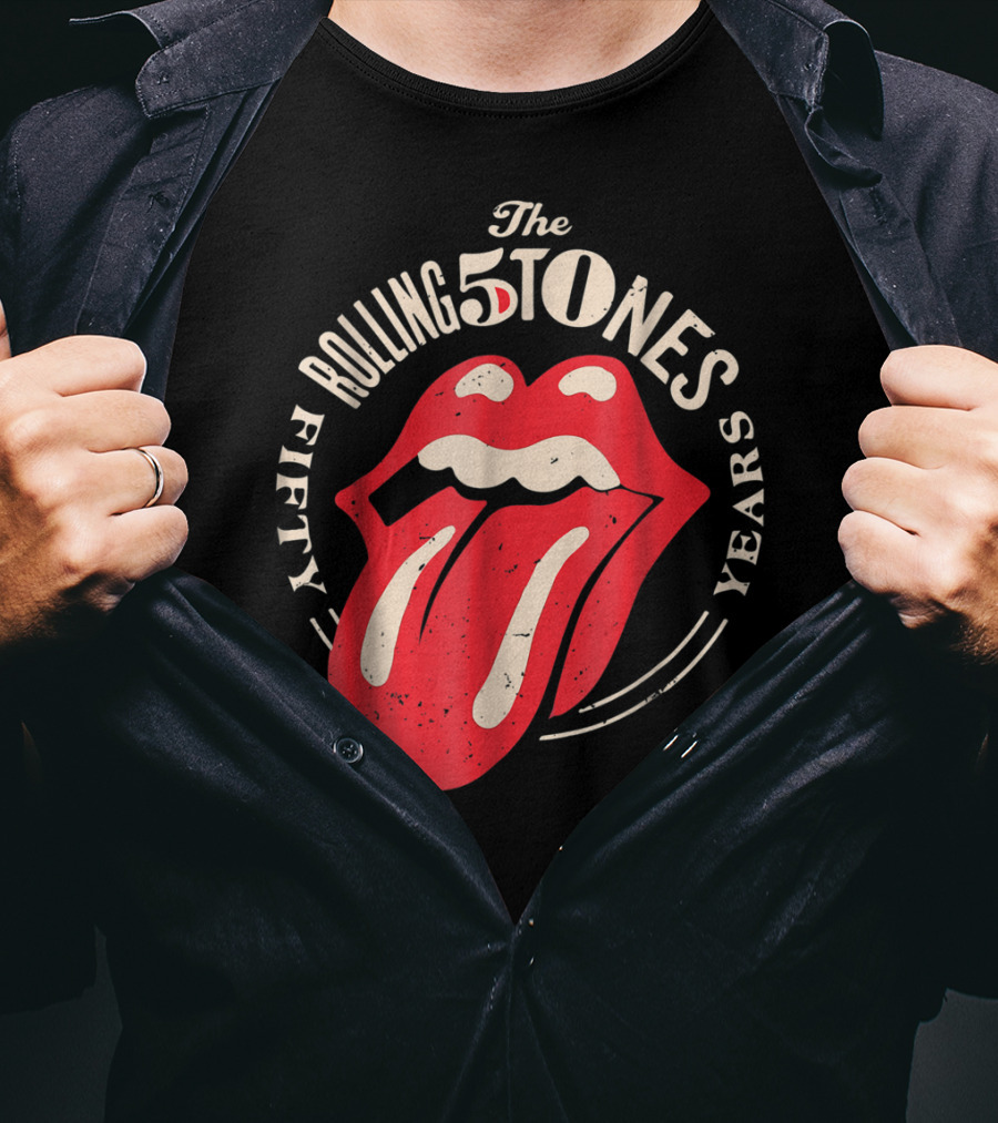 The Rolling Stones Fifty Years 5 Tongue Lips T-Shirt