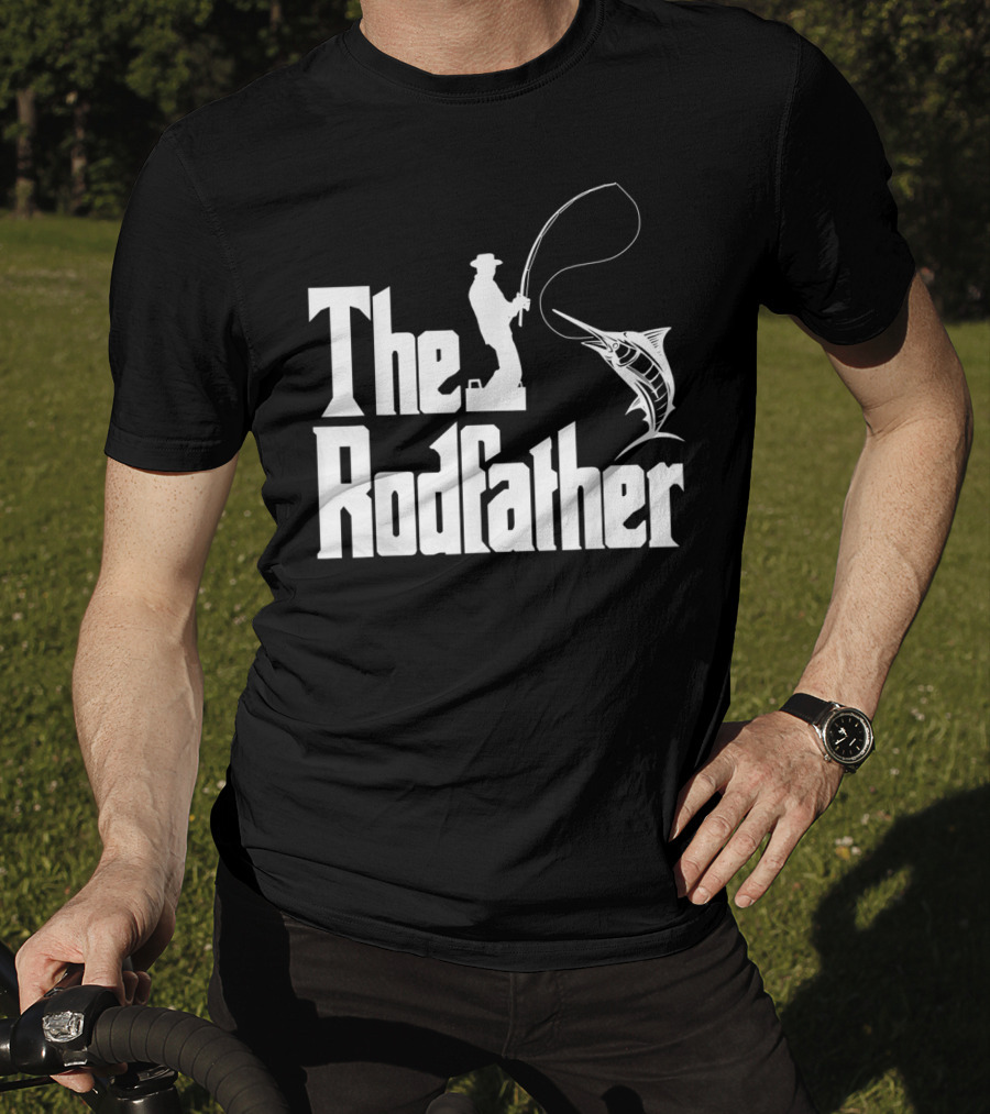 The Rodfather Funny Fishing Fishermen Marlin Iconic Reference T-Shirt
