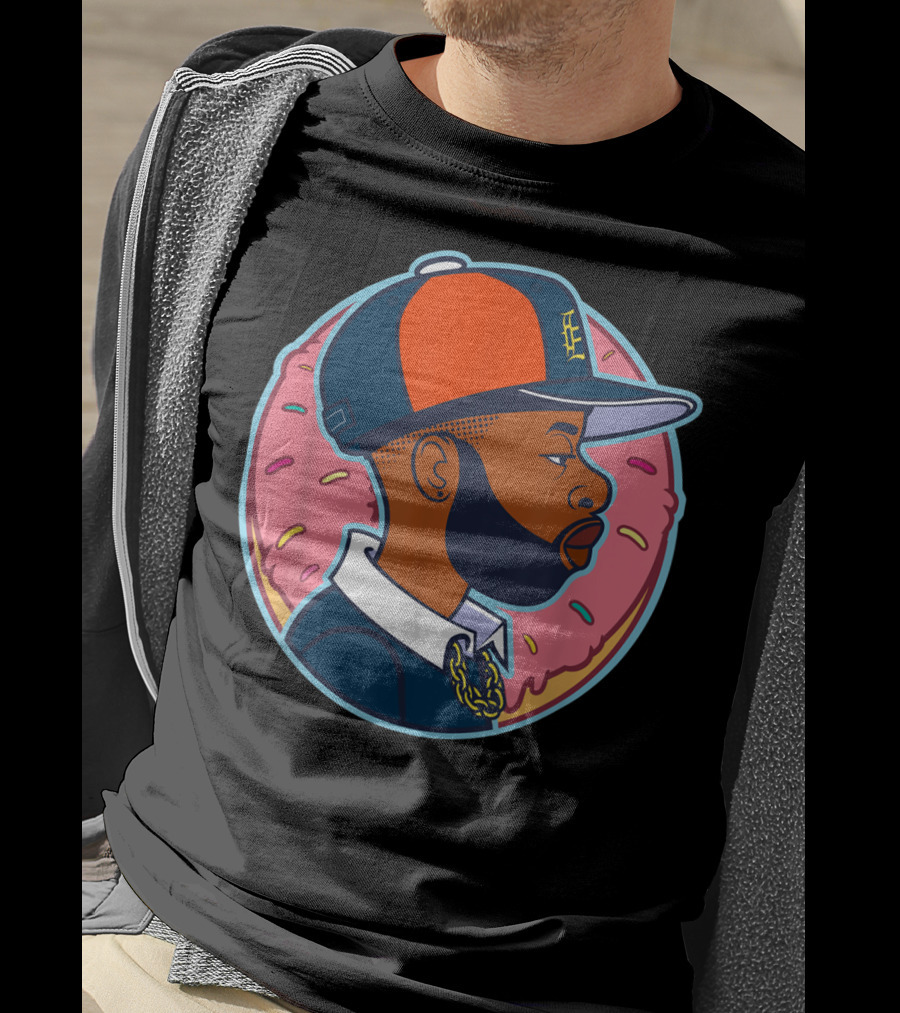 Donut Boy Sprinkles Profile With Baseball Cap T-Shirt