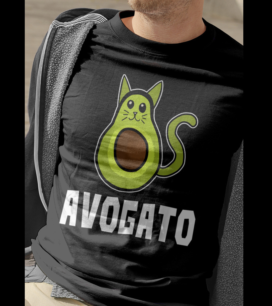 Avogato Funny Avocado Cat Lover Keto Diet T-Shirt