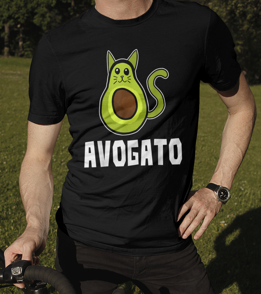 Avogato Funny Avocado Cat Lover Keto Diet T-Shirt