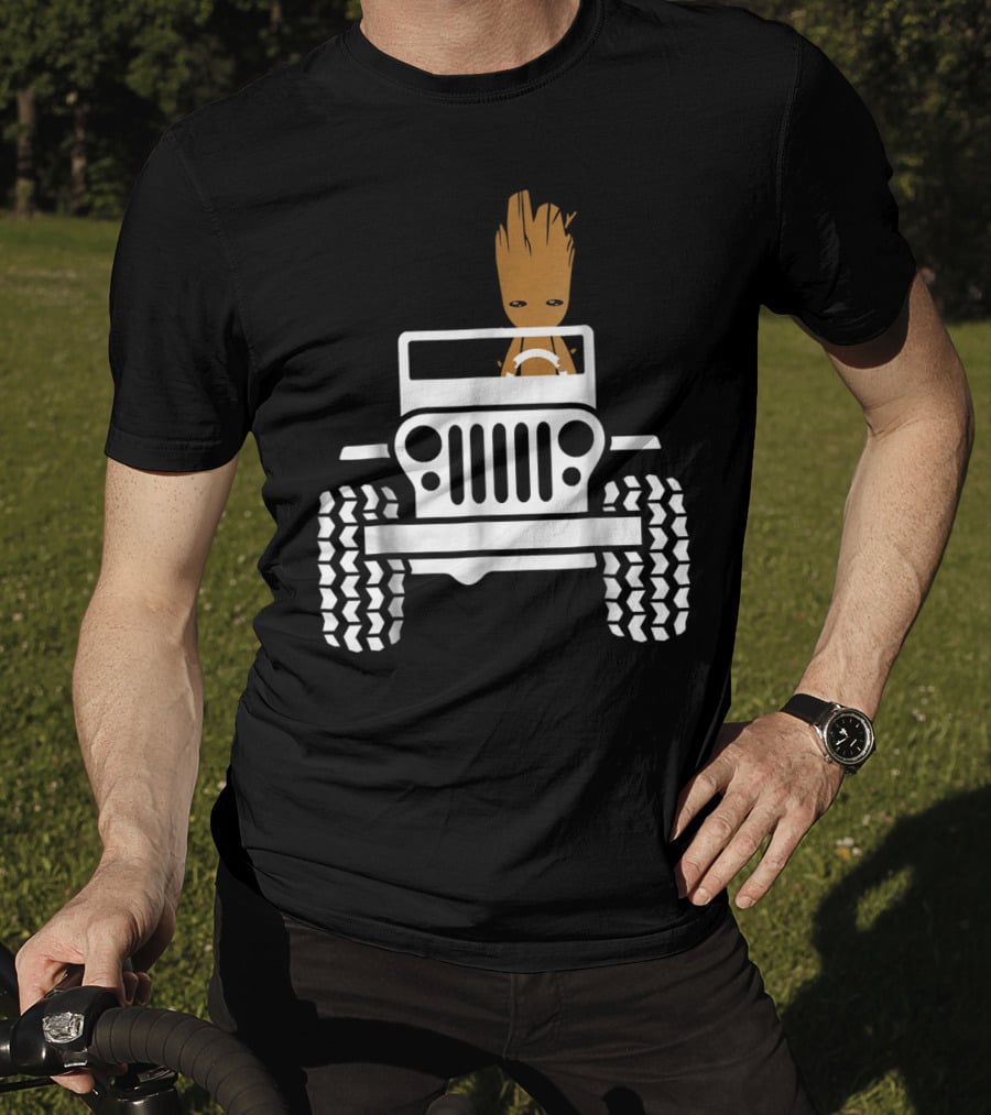 Baby Drive Jeeps Groot Funny Distress T-Shirt