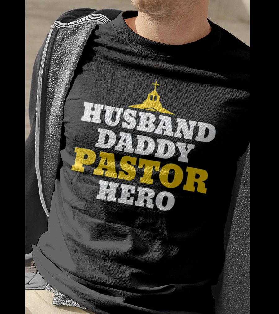 Husband Daddy Pastor Hero Religious Church T-Shirt