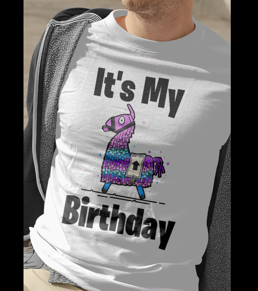 It's My Birthday Llama Purple Gamer Bday Gaming T-Shirt