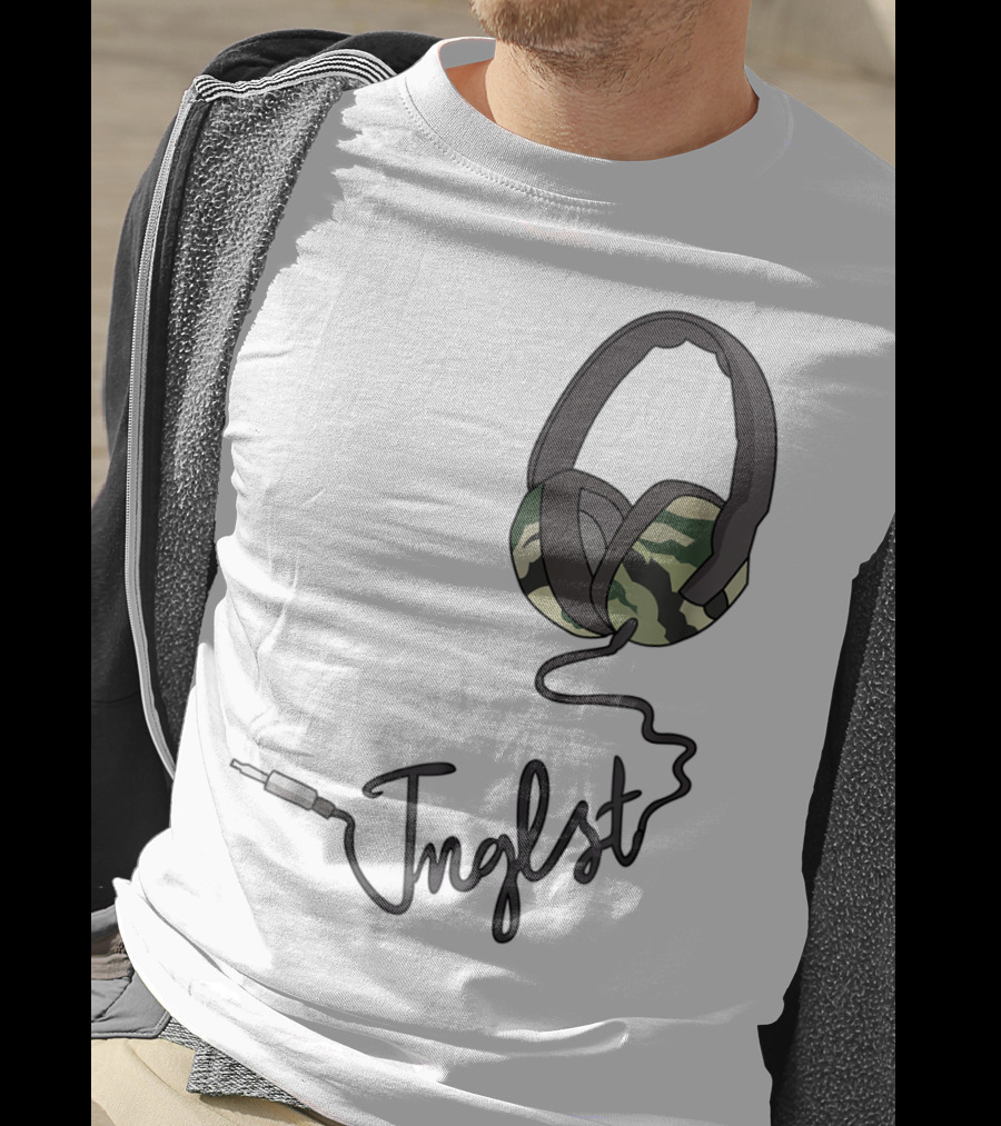 Jungle Music Junglist Drum And Bass Headphones Camo T-Shirt