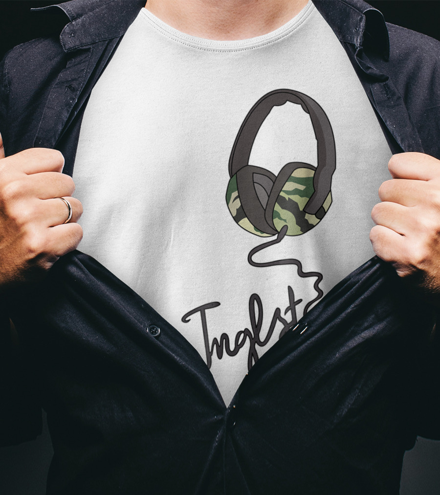 Jungle Music Junglist Drum And Bass Headphones Camo T-Shirt