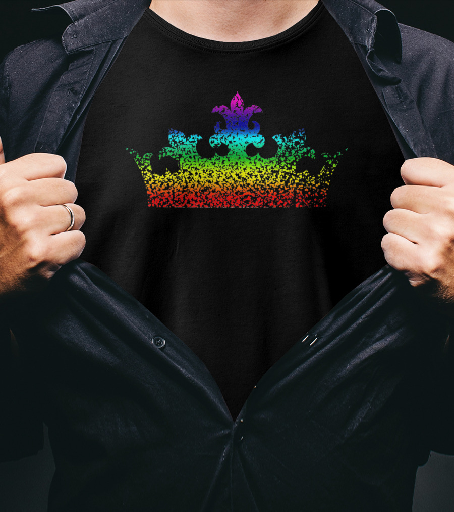 King Queen Crown Rainbow Gay Pride T-Shirt