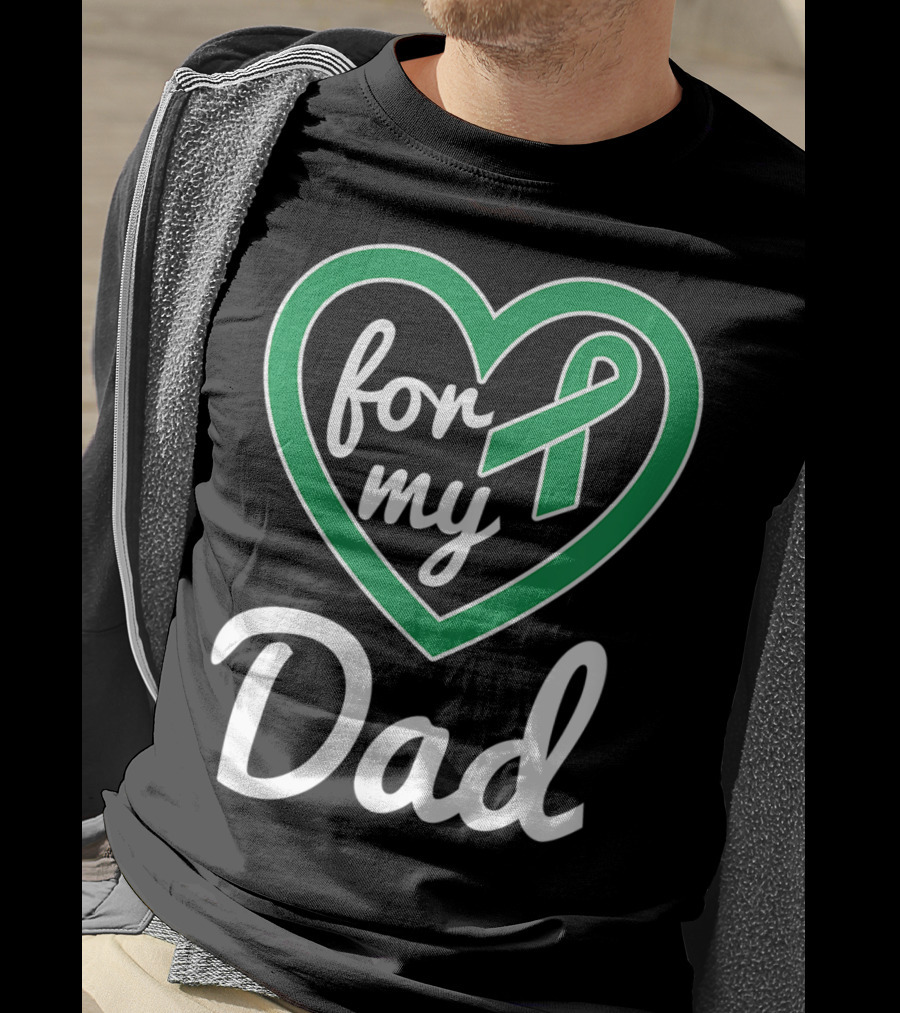For My Dad Liver Cancer Ribbon Awareness T-Shirt