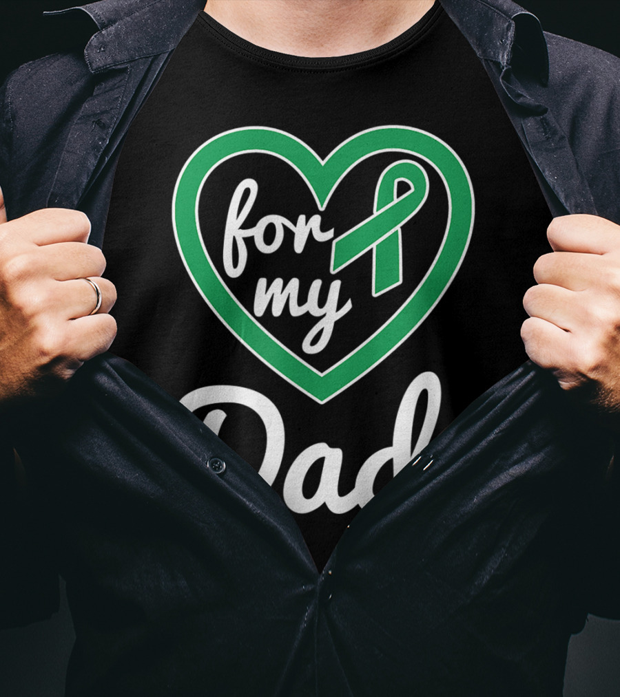 For My Dad Liver Cancer Ribbon Awareness T-Shirt
