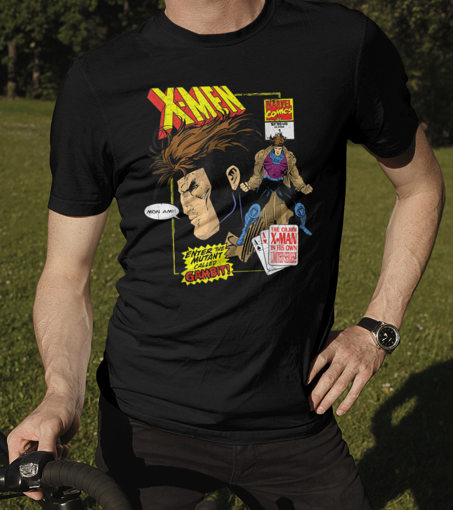 Marvel X-Men Comics Enter The Mutant Gambit Cajun Remy LeBeau Mon Ami T-Shirt