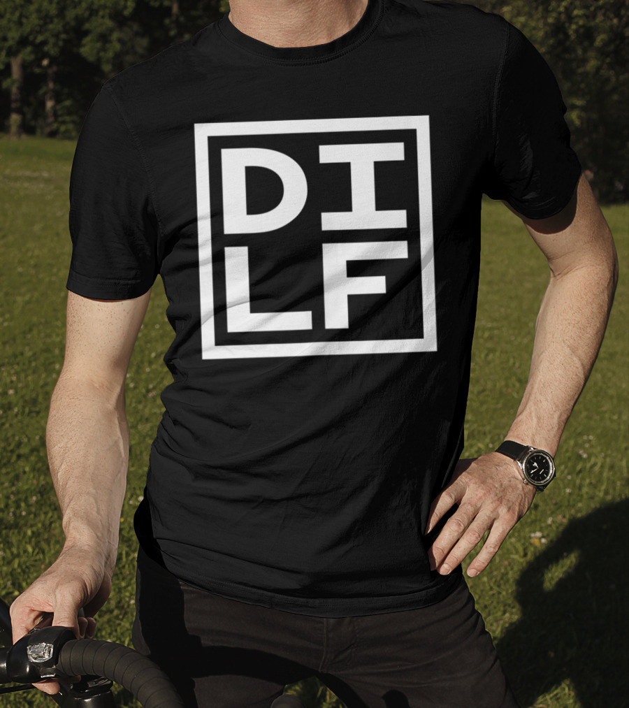 DILF Dad Square Minimal T-Shirt