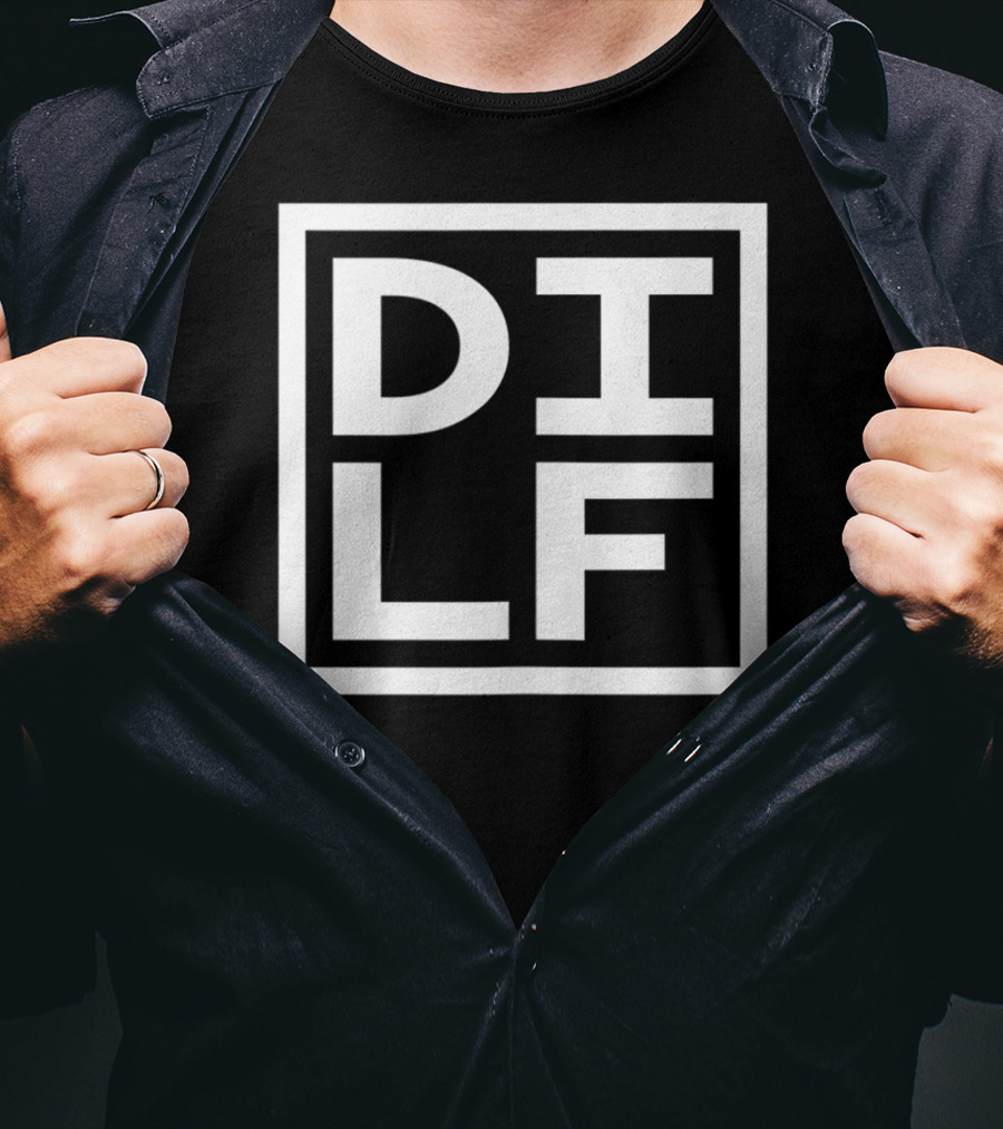 DILF Dad Square Minimal T-Shirt