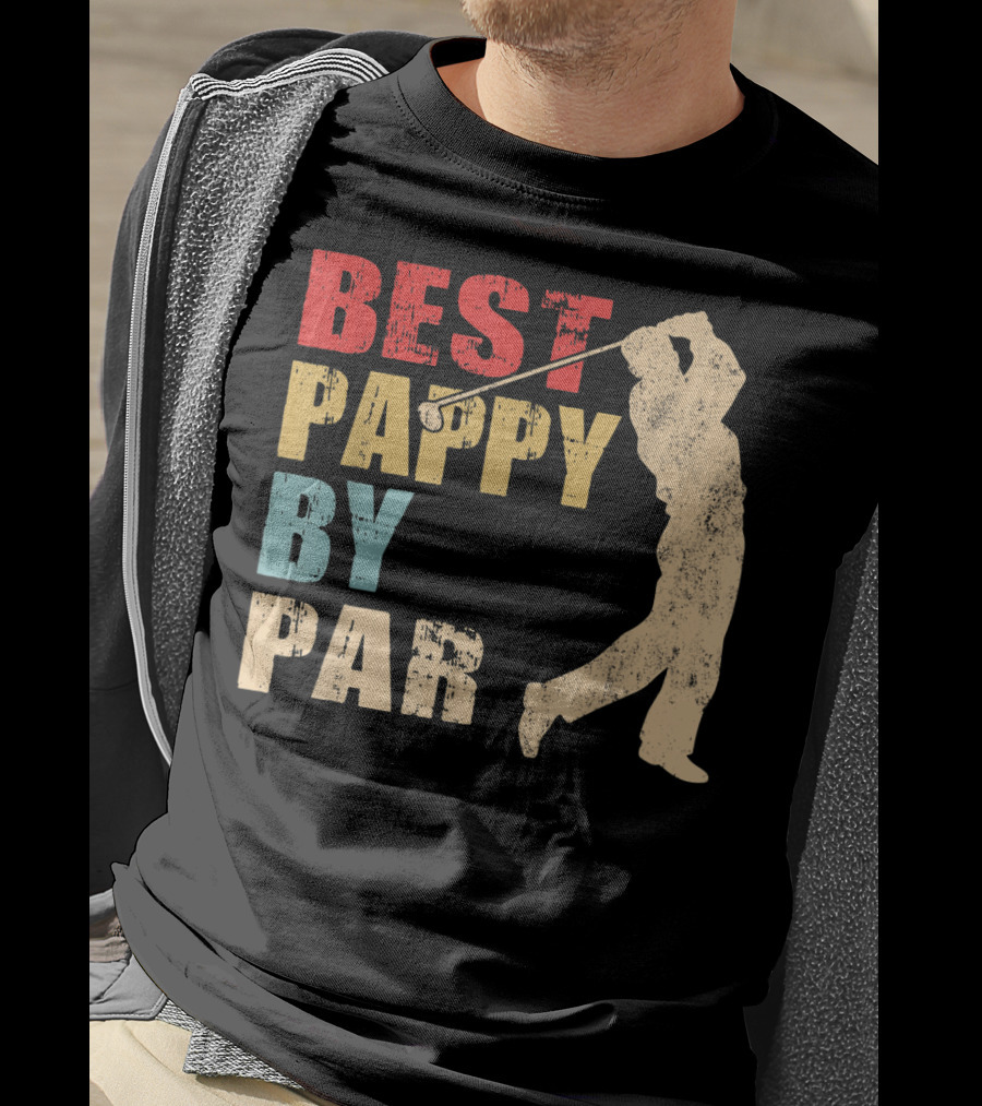 Best Pappy By Par Mens Father's Day Funny Golf Player T-Shirt