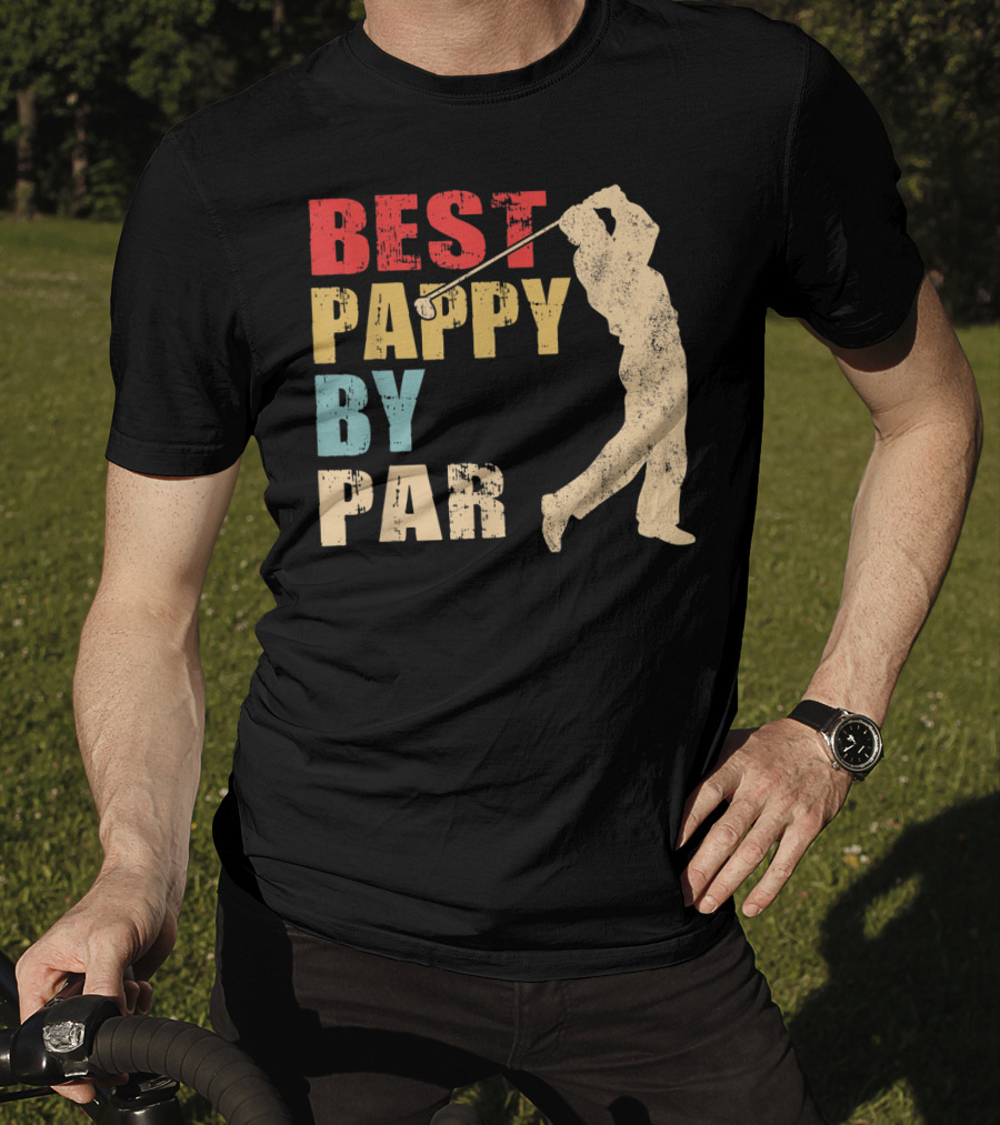 Best Pappy By Par Mens Father's Day Funny Golf Player T-Shirt
