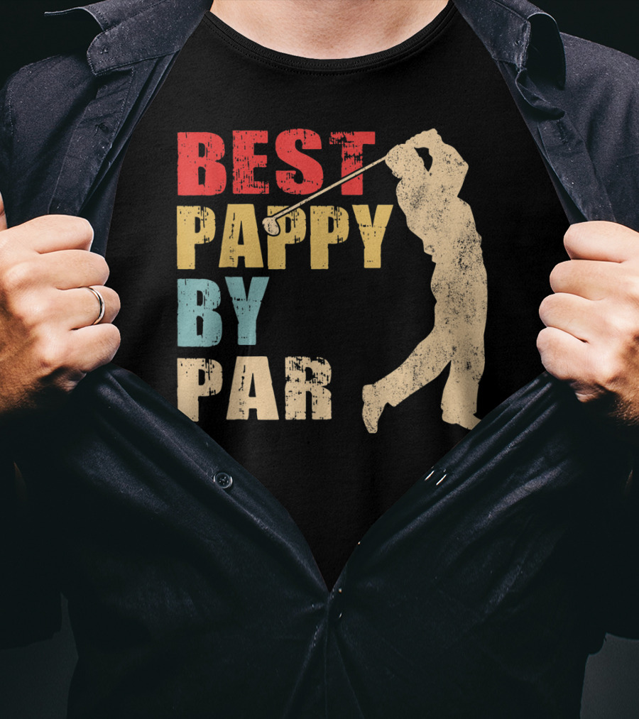 Best Pappy By Par Mens Father's Day Funny Golf Player T-Shirt