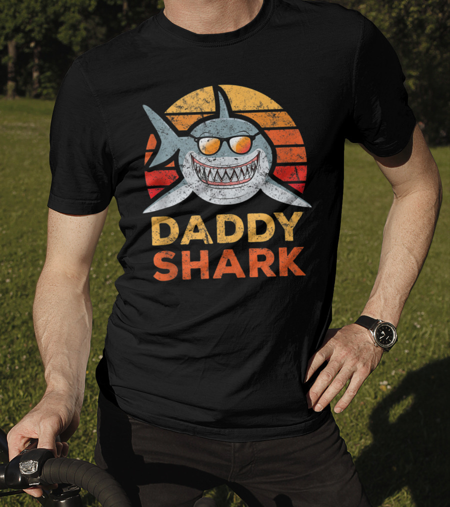 Daddy Shark Tropical Sunset T-Shirt