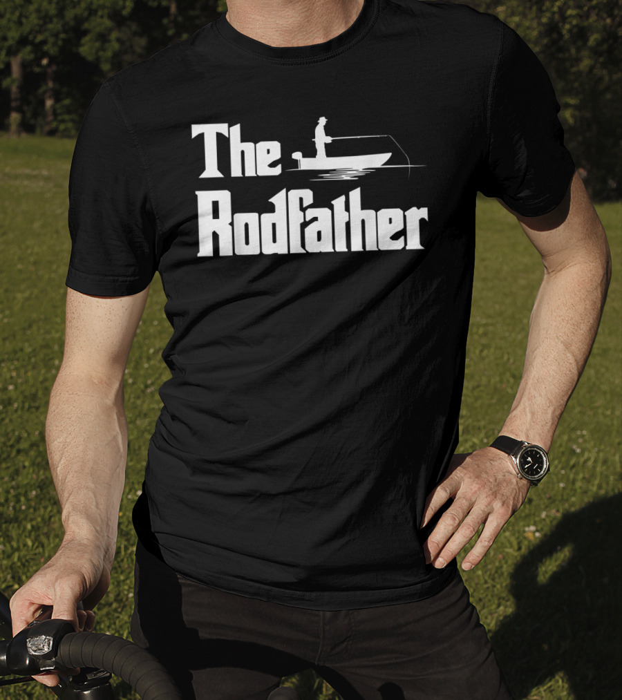 Mens The Rodfather Funny Fishing For Fisher T-Shirt