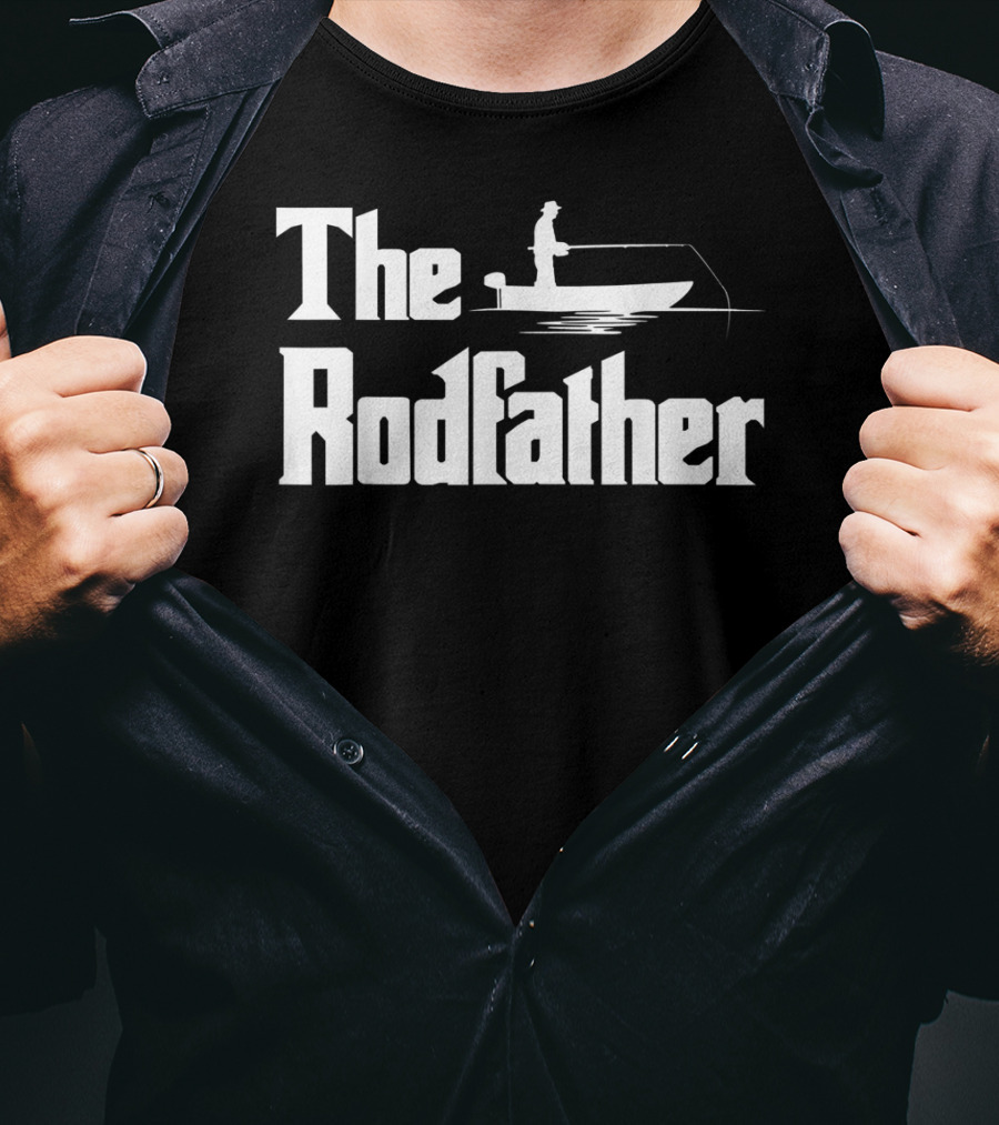 Mens The Rodfather Funny Fishing For Fisher T-Shirt