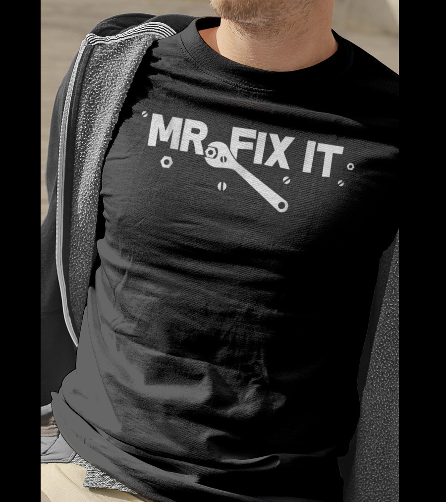 Mr Fix It Handyman Grandpa Wrench And Nuts T-Shirt