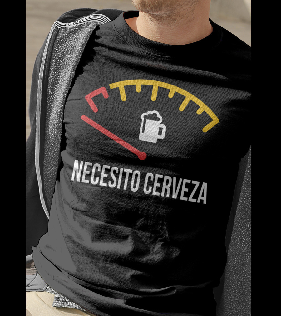Necesito Cerveza Beer Gauge Funny Spanish T-Shirt