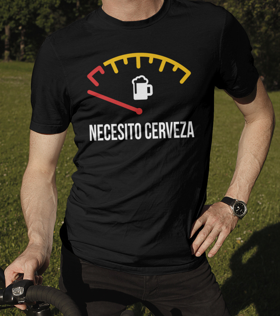 Necesito Cerveza Beer Gauge Funny Spanish T-Shirt