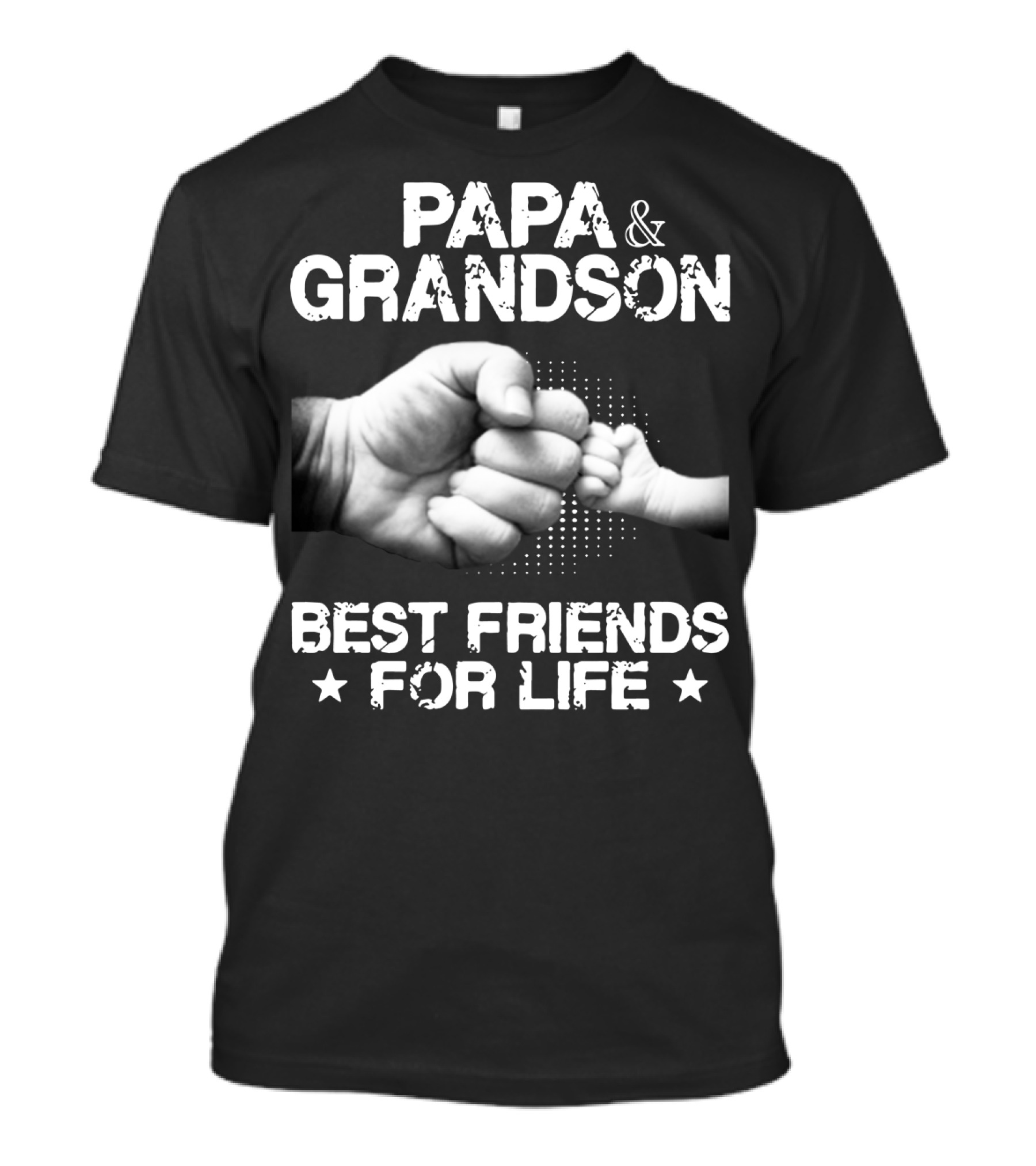 Papa And Grandson Best Friends For Life Fist Bump Connection T-Shirt