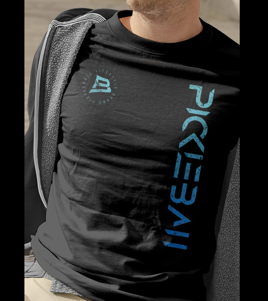 Pickleball Lifestyle Brand Distressed Blue Gradient T-Shirt