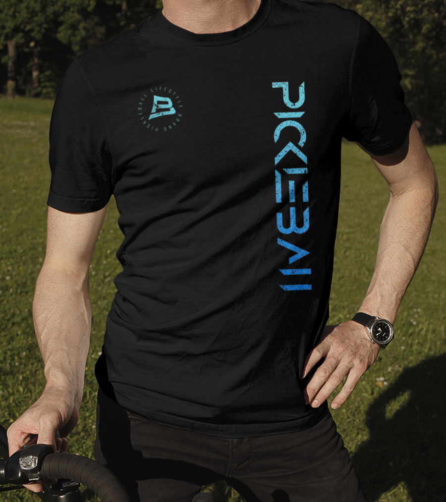 Pickleball Lifestyle Brand Distressed Blue Gradient T-Shirt