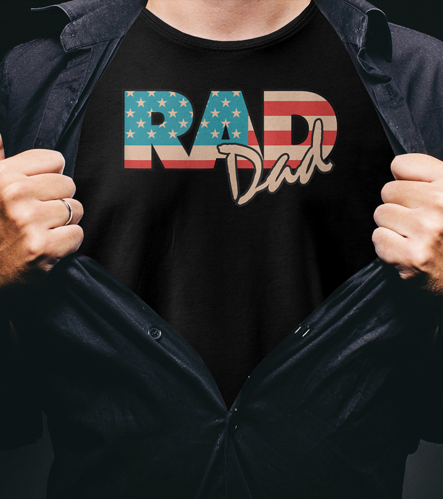 Rad Dad Vintage 1990's American Flag T-Shirt