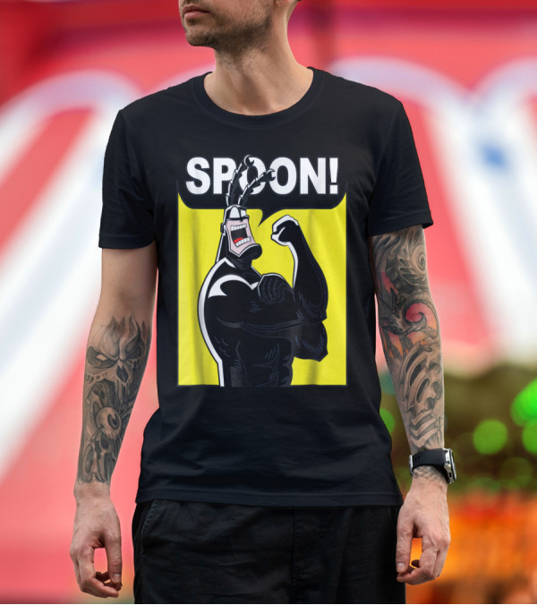 Premium T-Shirt: SPOON Tick Character Shouting Classic Comic T-Shirt SPOON Tick Character Shouting Classic Comic T-Shirt