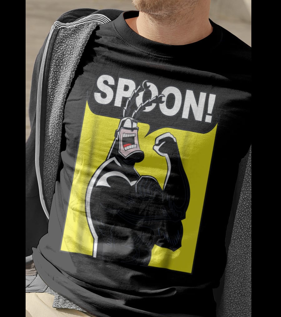 SPOON Tick Character Shouting Classic Comic T-Shirt