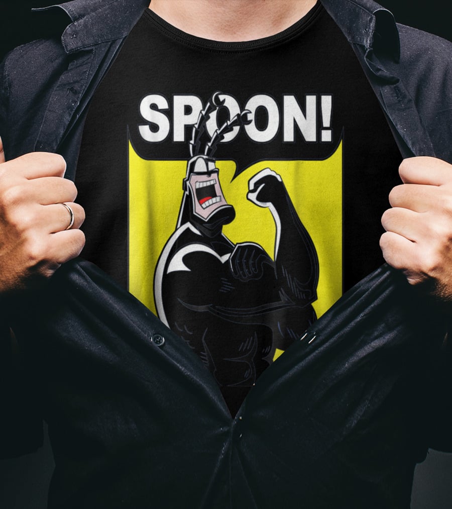 SPOON Tick Character Shouting Classic Comic T-Shirt