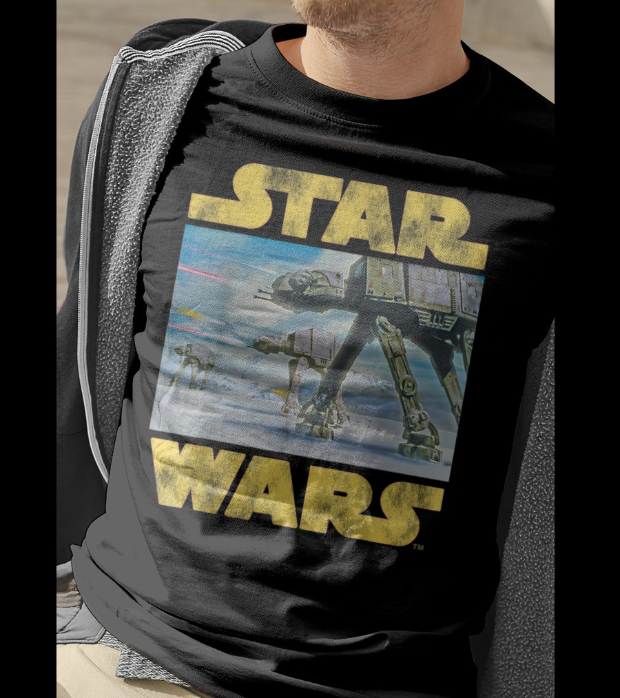 Star Wars Vintage Imperial AT-AT Battle Of Hoth Scene T-Shirt