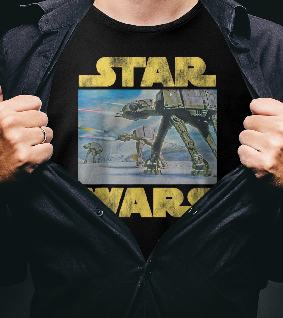 Star Wars Vintage Imperial AT-AT Battle Of Hoth Scene T-Shirt