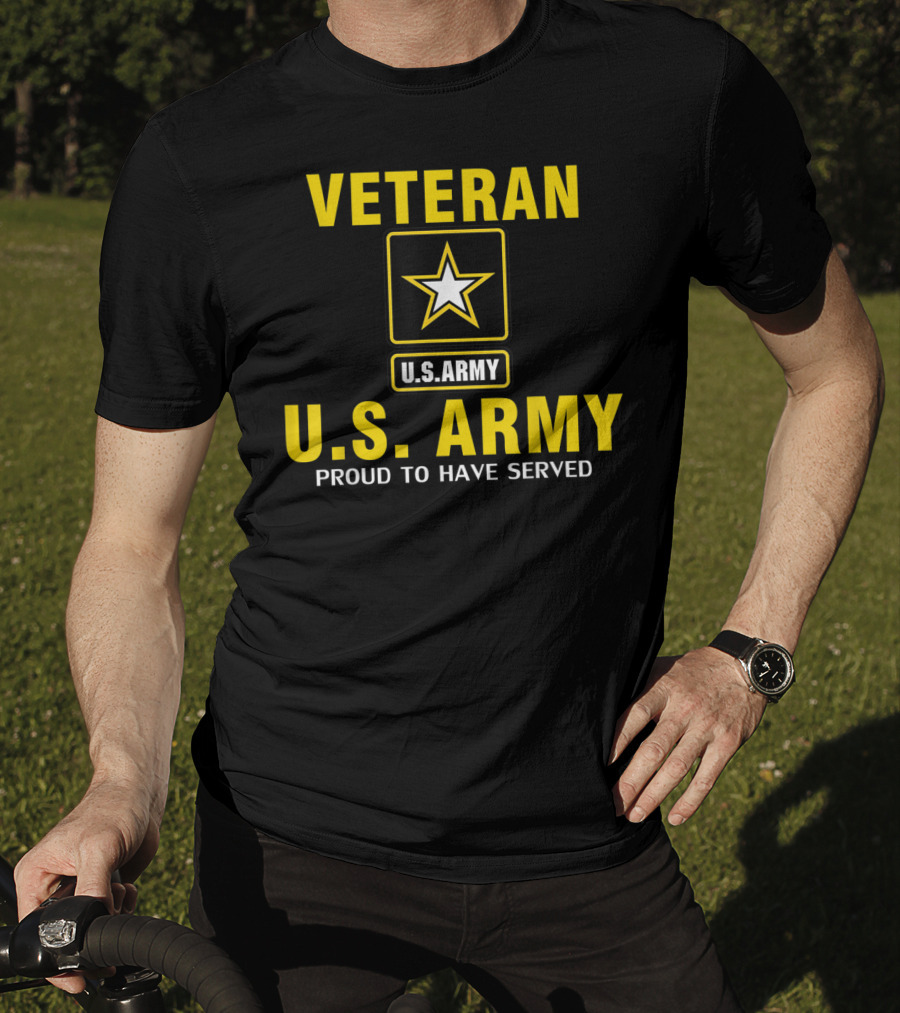 Veteran U.S. Army Proud To Have Served Star Emblem T-Shirt