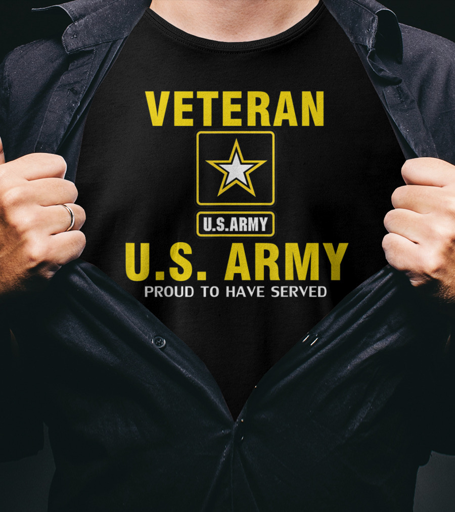 Veteran U.S. Army Proud To Have Served Star Emblem T-Shirt