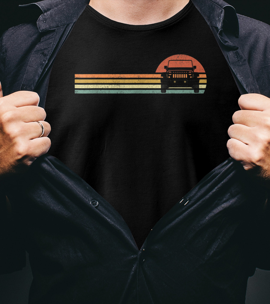 Retro Sunset Jeep T-Shirt