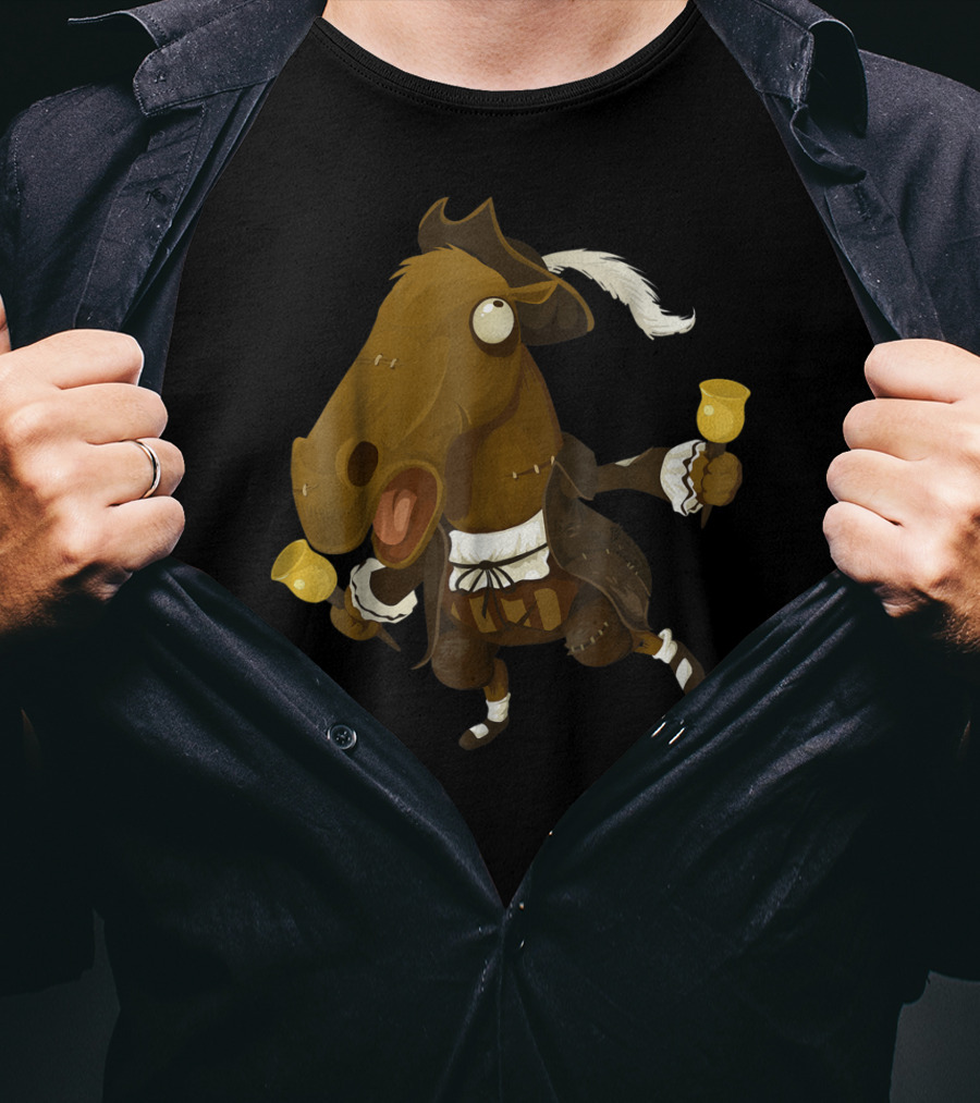 Funny Horse Joke For Horse Lovers Bell-Ringing 18th Century T-Shirt