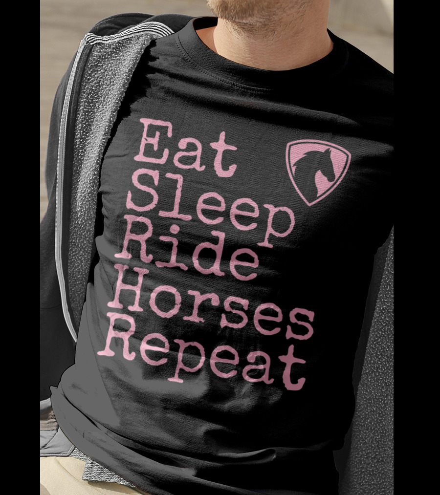 Eat Sleep Ride Horses Repeat Funny Horse Lover T-Shirt