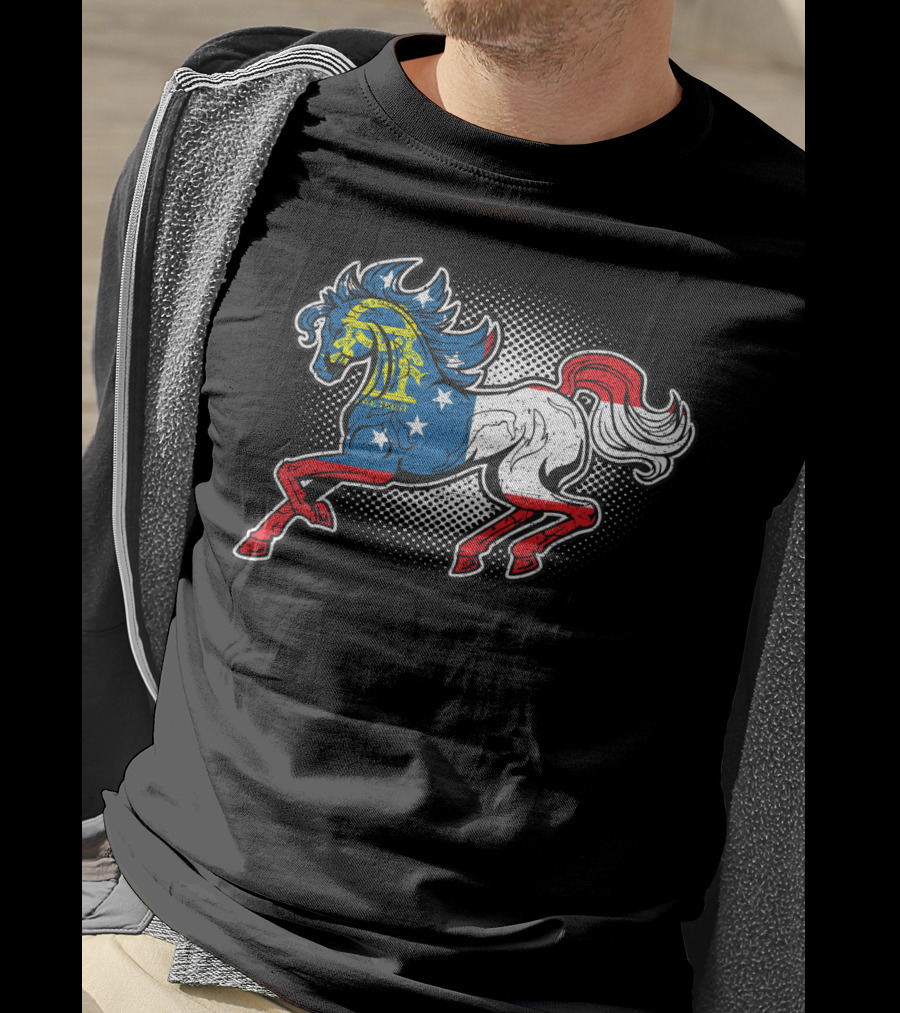 Georgia State Flag Horse T-Shirt