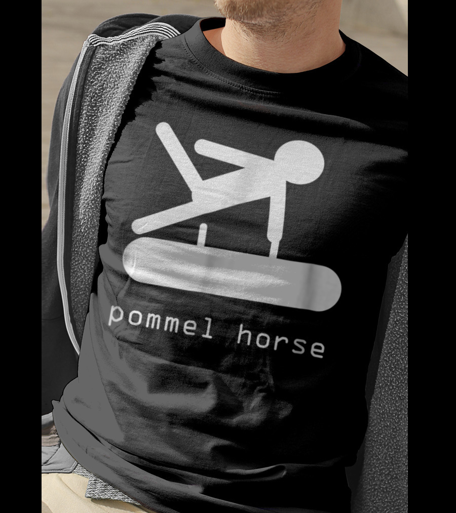 Gipsys Men Gymnastics Pommel Horse Event Stick Figure T-Shirt
