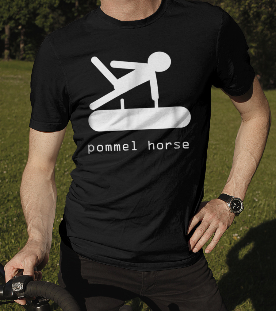 Gipsys Men Gymnastics Pommel Horse Event Stick Figure T-Shirt