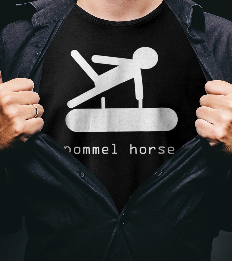 Gipsys Men Gymnastics Pommel Horse Event Stick Figure T-Shirt