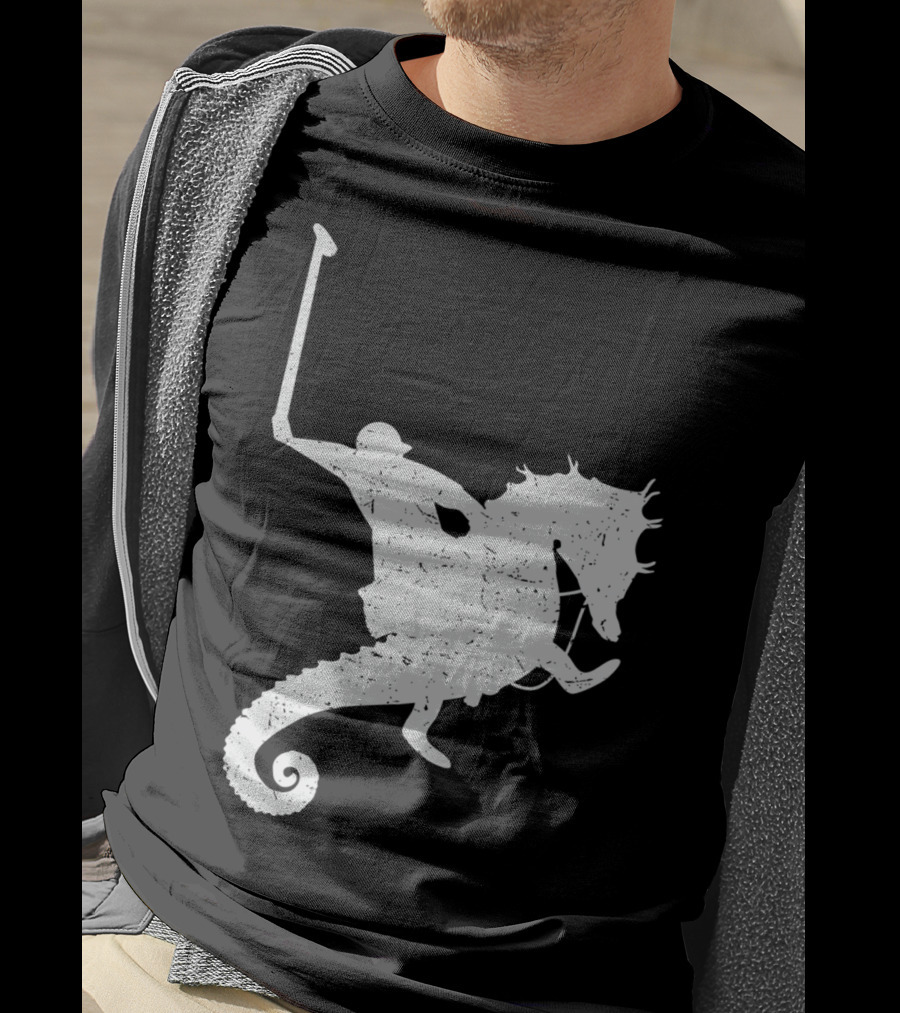 Funny Cute Water Polo Sea Horse Rider T-Shirt