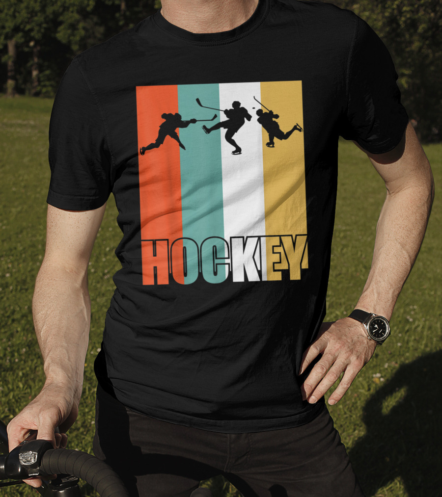 Vintage Ice Hockey Silhouette Classic Fan T-Shirt