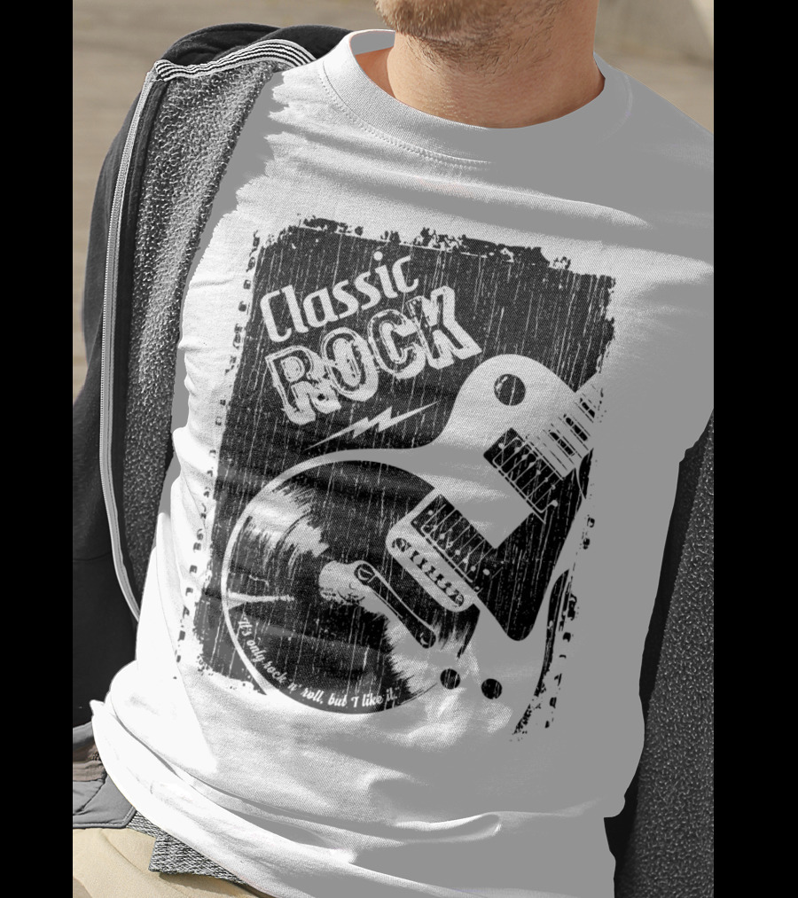 Classic Rock Guitar Vinyl Record Grunge T-Shirt